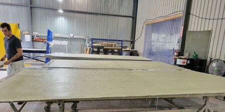 Ambulance walls and ceiling made of fiberglass