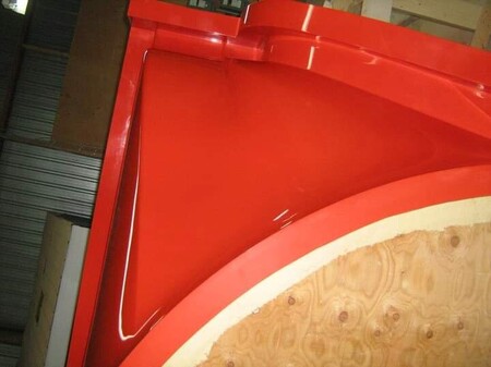 Manufacturing of a water slide mold from a matrix made here at the factory